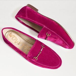 Sam Edelman Pink Velvet Loafers